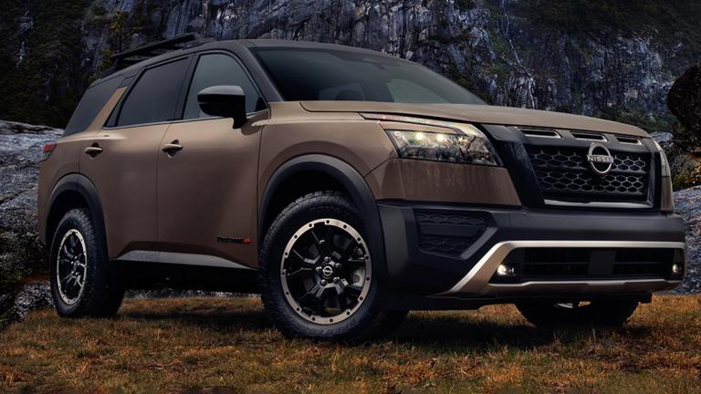 2025 Nissan Pathfinder in brown.